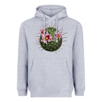 Heather Grey arizona fishhook cactus Heavyweight Hoodie - LillyAllenDesigns