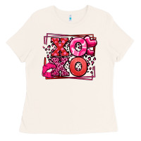 Bone Xoxo Valentine's Day leopard frame Ladies Tee - LillyAllenDesigns
