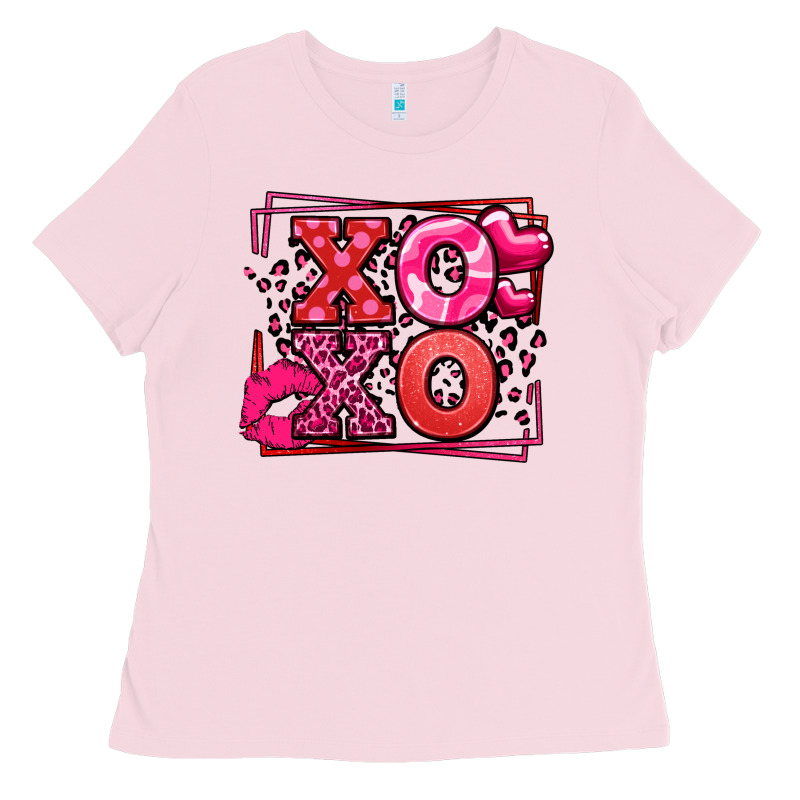 Xoxo Valentine's Day Leopard Frame Ladies Tee by LillyAllenDesigns | Teevron