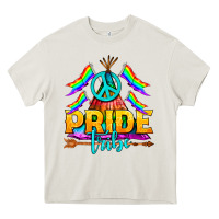 Cream LGBTQ+ Pride Tribe Heavy Core Tee - BundleAndBundleShop