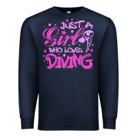 Navy funny springboard diving quote diver gift for love girl Premium Sweatshirt - lanVoArt