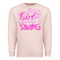 Pale Pink funny springboard diving quote diver gift for love girl Premium Sweatshirt - lanVoArt