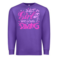 Purple funny springboard diving quote diver gift for love girl Premium Sweatshirt - lanVoArt