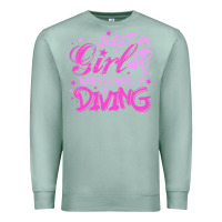 Seafoam funny springboard diving quote diver gift for love girl Premium Sweatshirt - lanVoArt