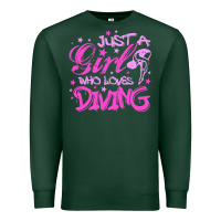 Sports Green funny springboard diving quote diver gift for love girl Premium Sweatshirt - lanVoArt