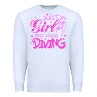White funny springboard diving quote diver gift for love girl Premium Sweatshirt - lanVoArt
