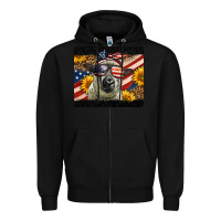Black Western 4th Of July Sheep Zipper Hoodie - LillyAllenDesigns
