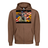 Chestnut Western 4th Of July Sheep Zipper Hoodie - LillyAllenDesigns