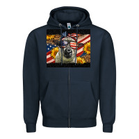 Navy Western 4th Of July Sheep Zipper Hoodie - LillyAllenDesigns
