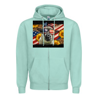 Seafoam Western 4th Of July Sheep Zipper Hoodie - LillyAllenDesigns