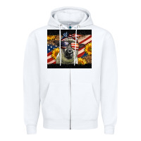 White Western 4th Of July Sheep Zipper Hoodie - LillyAllenDesigns