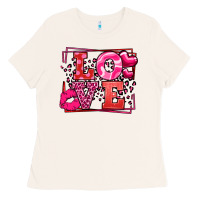 Bone Love Valentine's Day leopard frame Ladies Tee - LillyAllenDesigns