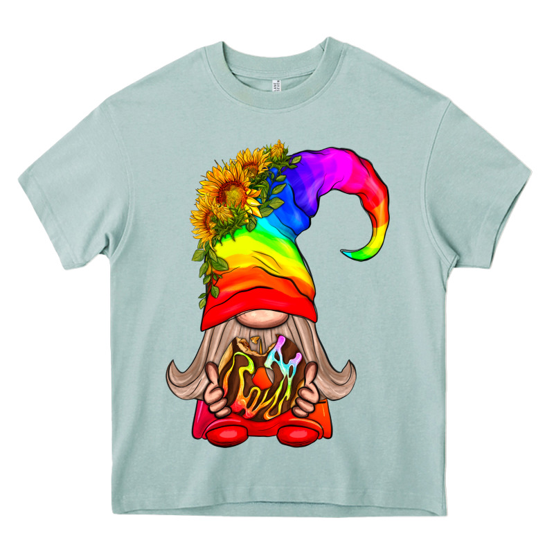 Lgbtq+ Pride Gnome With Donut Heavy Core Tee by BundleAndBundleShop | Teevron
