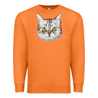 Carrot American Shorthair Cat Face Premium Sweatshirt - LillyAllenDesigns