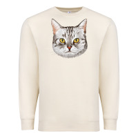Sandshell American Shorthair Cat Face Premium Sweatshirt - LillyAllenDesigns