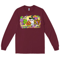 Burgundy its spooky season Long Sleeve Tee - CowGirlArtShop