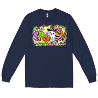 Navy its spooky season Long Sleeve Tee - CowGirlArtShop