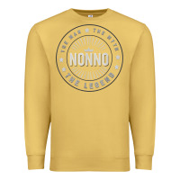 Antique Gold Graphic 365 Nonno The Legend Grandpa Men Funny Gift Premium Sweatshirt - lanVoArt