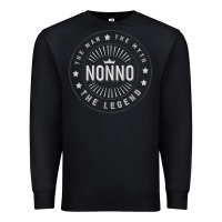 Black Graphic 365 Nonno The Legend Grandpa Men Funny Gift Premium Sweatshirt - lanVoArt