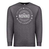 Charcoal Heather Graphic 365 Nonno The Legend Grandpa Men Funny Gift Premium Sweatshirt - lanVoArt