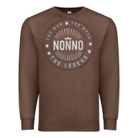 Chestnut Graphic 365 Nonno The Legend Grandpa Men Funny Gift Premium Sweatshirt - lanVoArt