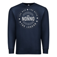 Navy Graphic 365 Nonno The Legend Grandpa Men Funny Gift Premium Sweatshirt - lanVoArt