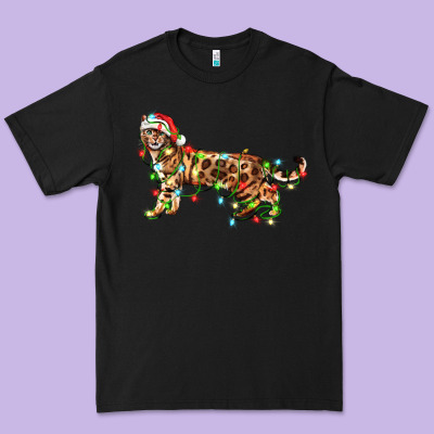 Christmas Bengal Cat Premium Tee Designed By Lillyallendesigns