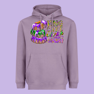 King Cake Calories Dont Count Heavyweight Hoodie Designed By Racoondesign