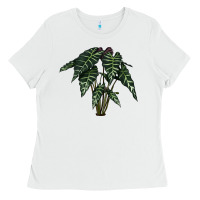 White Amazon Elephant Ear Ladies Tee - LillyAllenDesigns