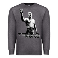 Charcoal Heather techno viking Premium Sweatshirt - lanVoArt