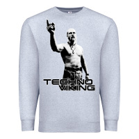 Heather Grey techno viking Premium Sweatshirt - lanVoArt