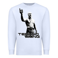 White techno viking Premium Sweatshirt - lanVoArt
