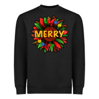 Black merry christmas with light sunflower bbs Heavyweight Sweatshirt - BundleAndBundleShop