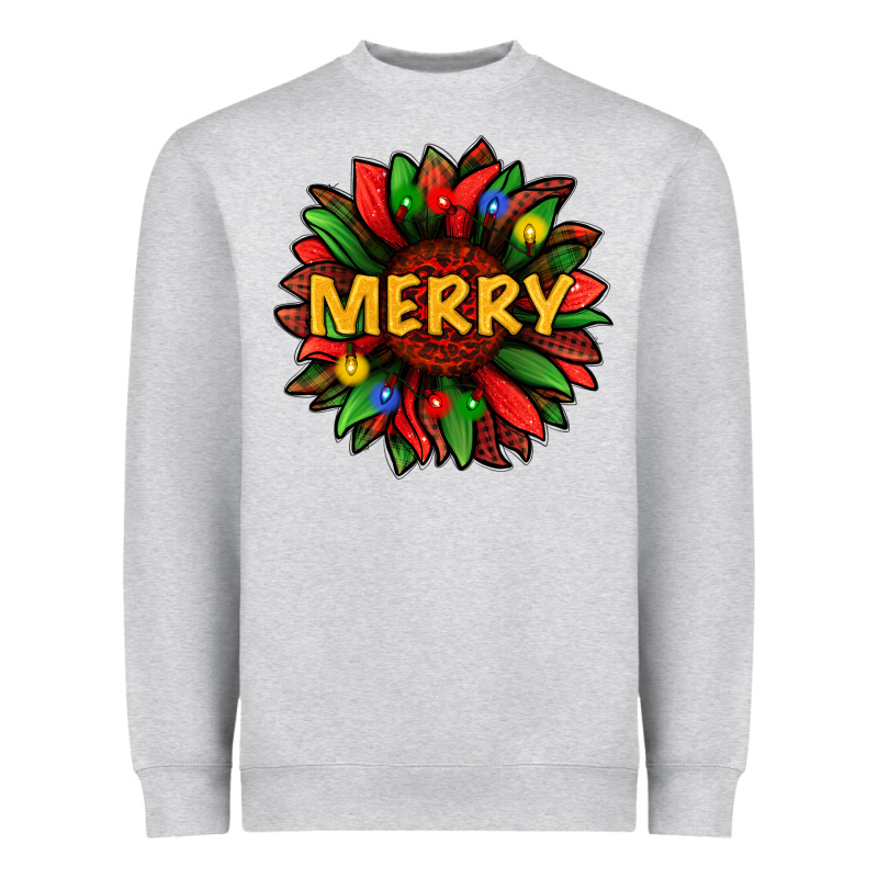 Merry Christmas With Light Sunflower Bbs Heavyweight Sweatshirt by BundleAndBundleShop | Teevron