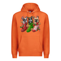 Carrot french bulldog with christmas socks Premium Hoodie - FaDigitalArtStudio