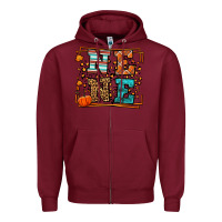 Burgundy Fall Autumn Leopard Nene Zipper Hoodie - LillyAllenDesigns