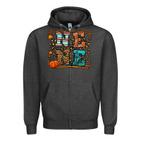 Charcoal Heather Fall Autumn Leopard Nene Zipper Hoodie - LillyAllenDesigns
