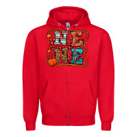 Red Fall Autumn Leopard Nene Zipper Hoodie - LillyAllenDesigns