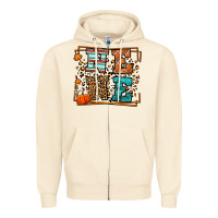 Sandshell Fall Autumn Leopard Nene Zipper Hoodie - LillyAllenDesigns