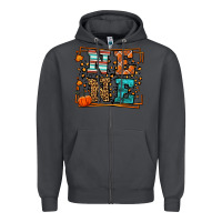 Smoke Fall Autumn Leopard Nene Zipper Hoodie - LillyAllenDesigns