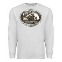 Dove Grey his master's voice Premium Sweatshirt - lanVoArt