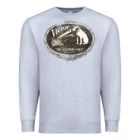 Heather Grey his master's voice Premium Sweatshirt - lanVoArt