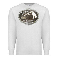 Oatmeal Heather his master's voice Premium Sweatshirt - lanVoArt