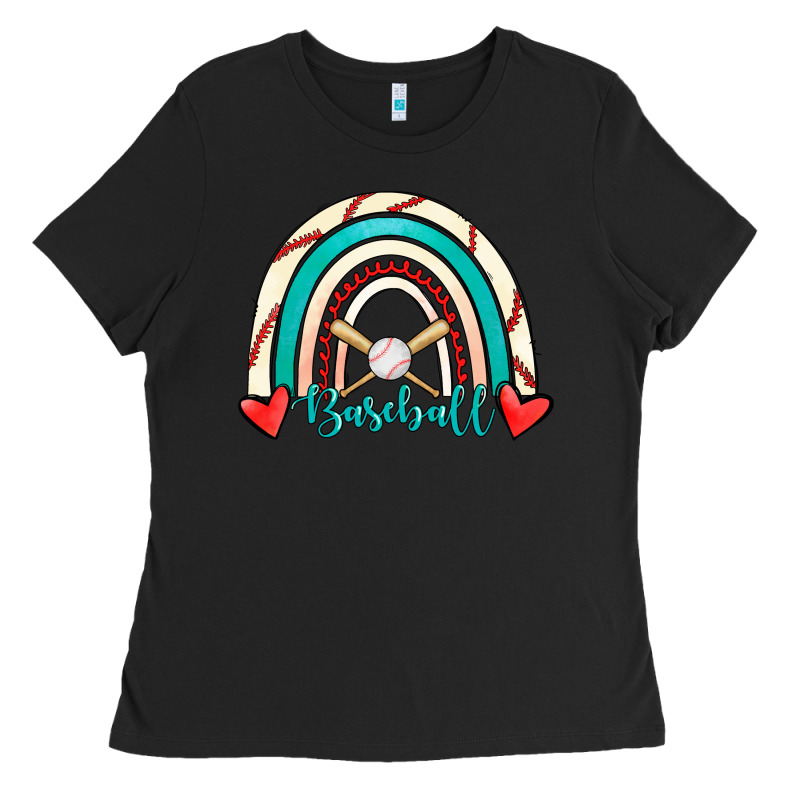 Baseball Rainbow Ladies Tee by RanaPortraitStore | Teevron