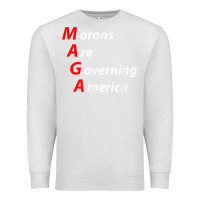 Oatmeal Heather morons are governing america anti trump political t shirt Premium Sweatshirt - lanVoArt