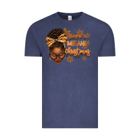 Vintage Denim Have a melanin Christmas afro woman Vintage Tee - texasbilliewilder
