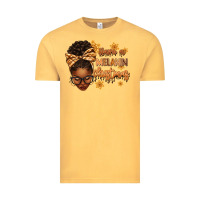 Vintage Mustard Have a melanin Christmas afro woman Vintage Tee - texasbilliewilder