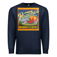 Navy peaches records and tapes Premium Sweatshirt - lanVoArt
