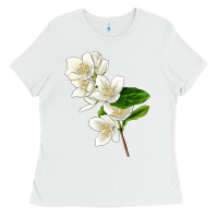 White Mock Oranges Ladies Tee - LillyAllenDesigns