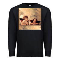 Black Hot Trend Angels Raphael Cupid Cherubs Art Valentine Angel Premium Sweatshirt - lanVoArt